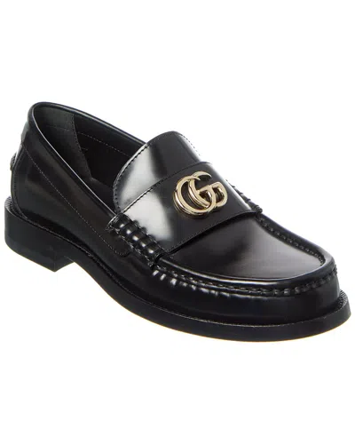 Gucci Double G Leather Loafer In Multi