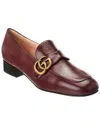 Gucci Double G Leather Loafer In Multi