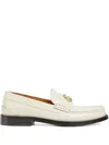 Gucci Double G Leather Loafers In Nude & Neutrals