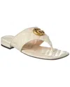 GUCCI GUCCI DOUBLE G LEATHER SANDAL