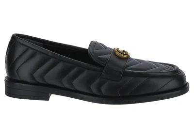 Pre-owned Gucci Double G Loafers (women's) Sneakers In Black