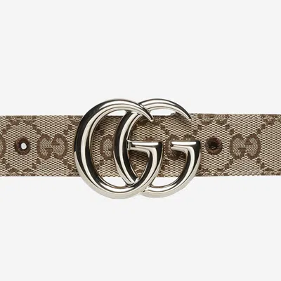 Gucci Double G Logo Belt In Brown