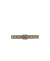Gucci Double G Logo-buckle Belt In Brown