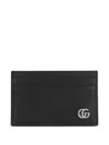Gucci Card Holder With Money Clip Gg Marmont Black Men In Black