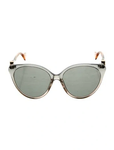 Pre-owned Gucci Double G Logo Cat-eye Sunglasses In Multi