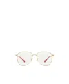 Gucci Double G Logo-engraved Cat-eye Frame Glasses In White