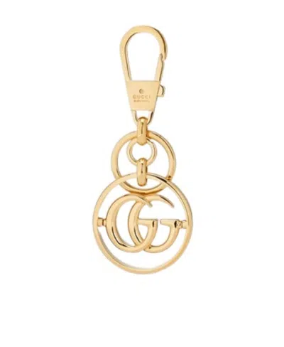 Gucci Double G Logo Keychain In Nude | ModeSens