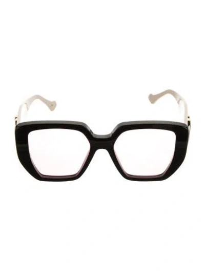 Pre-owned Gucci Double G Logo Oversize Sunglasses In Black