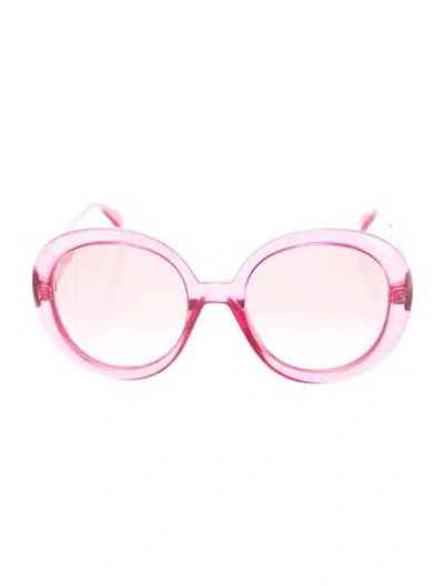 Pre-owned Gucci Double G Logo Oversize Sunglasses In Pink