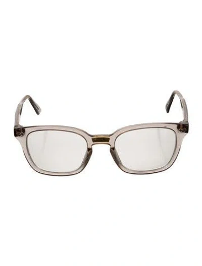 Pre-owned Gucci Double G Logo Wayfarer Eyeglasses In Transparent
