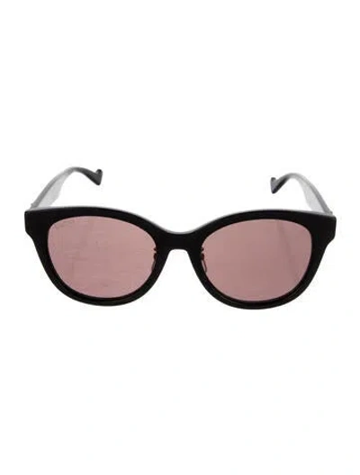 Pre-owned Gucci Double G Logo Wayfarer Sunglasses In Black