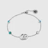 Gucci Double G Mother Of Pearl Bracelet In Sterling Silver