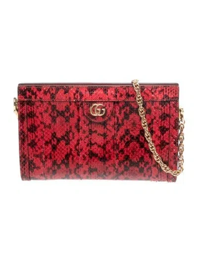Pre-owned Gucci Double G Ophidia In Red