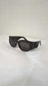 Gucci Double G Oval-frame Sunglasses In Black