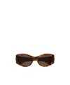 Gucci Double G Oval-frame Sunglasses In Brown