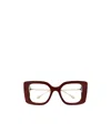 Gucci Double G Oversize-frame Glasses In Red