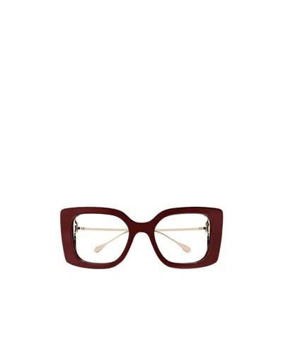 Gucci Double G Oversize-frame Glasses In Red