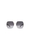 Gucci Double G Oversize-frame Sunglasses In Gray