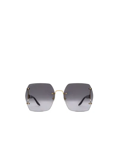 Gucci Double G Oversize-frame Sunglasses In Gray