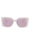 Gucci Double G Oversize-frame Sunglasses In Pink
