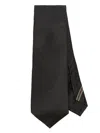 Gucci Cravate En Jacquard De Soie Gg In Black