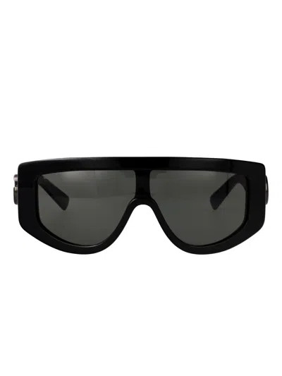 Gucci Black-black-grey Recycled Acetate Sunglasses In Pattern