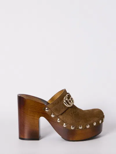 GUCCI GUCCI DOUBLE G PLATFORM CLOG