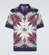Gucci Double G Printed Cotton Bowling Shirt In Multicoloured