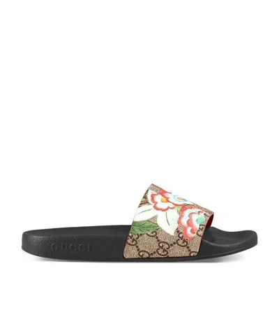 Gucci Double G Printing Leisure Drag Cool Drag In Multicolor
