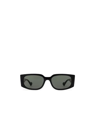 Gucci Double G Rectangle-frame Sunglasses In Gray