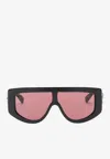 Gucci Mask Sunglasses In Pink