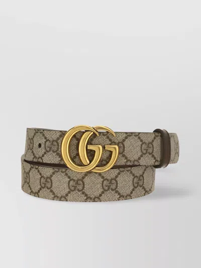 Gucci Double G Reversible Belt In Brown