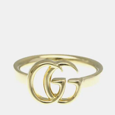 Pre-owned Gucci Double G Ring Yellow Gold 18k Fashion No Stone Band Ring Gold