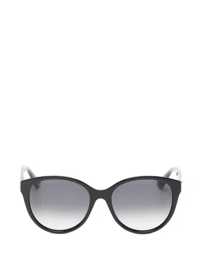 Gucci Double G Round-frame Sunglasses In Black