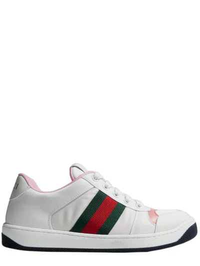 Gucci Double G Rubber-insert Sneaker With Padded Elastane Lining In Bianco