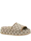 Gucci Gg Pattern Platform Sandals