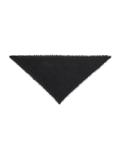 Gucci Double G Silk Wool Shawl In White