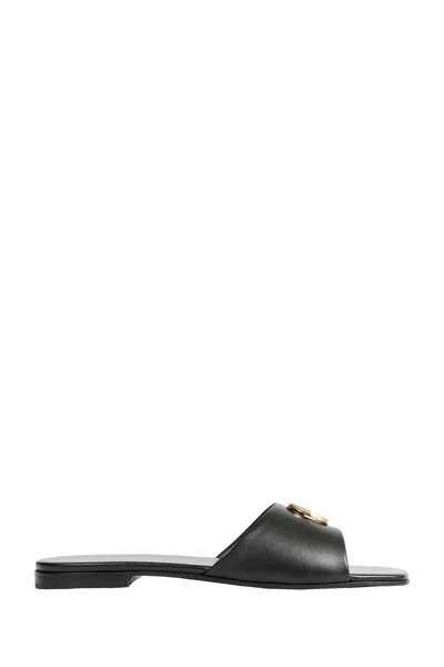 Gucci Double G Slide Sandals In Black