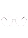 Gucci Double G Square-frame Glasses In Pink