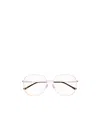 Gucci Double G Square-frame Glasses In Pink