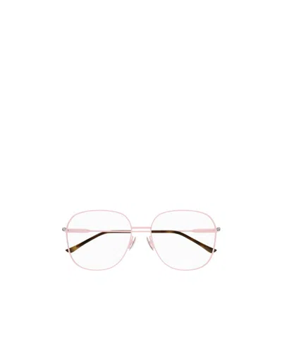 Gucci Double G Square-frame Glasses In Pink