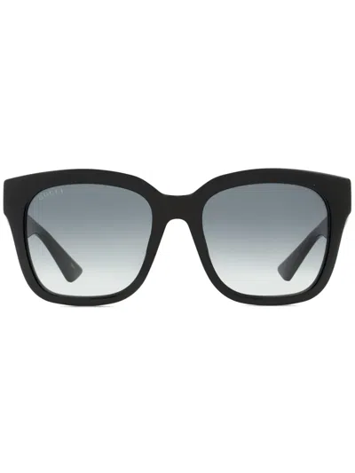 Gucci Double-g Square-frame Sunglasses In Black