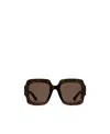 Gucci Double G Square-frame Sunglasses In Green