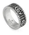 Gucci Double G Sterling Silver Ring In Metallic