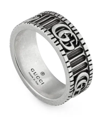 Gucci Double G Sterling Silver Ring In Metallic