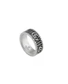 Gucci Double G Sterling Silver Ring In Gray