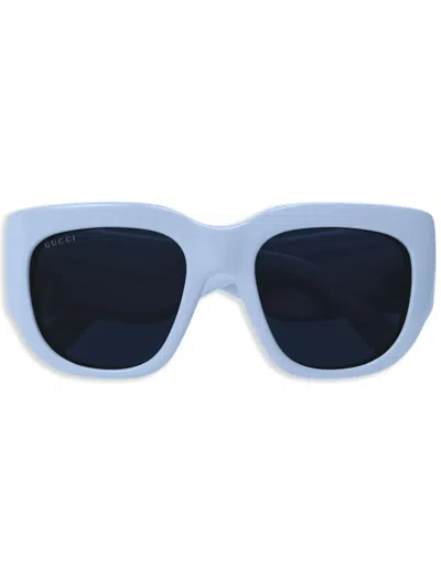 Gucci Double G Sunglasses In 蓝色