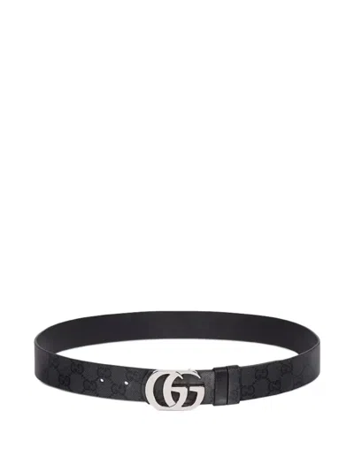 Gucci Double G Supreme Belt In Black