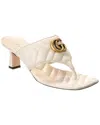 Gucci Double G Thong Leather Sandal