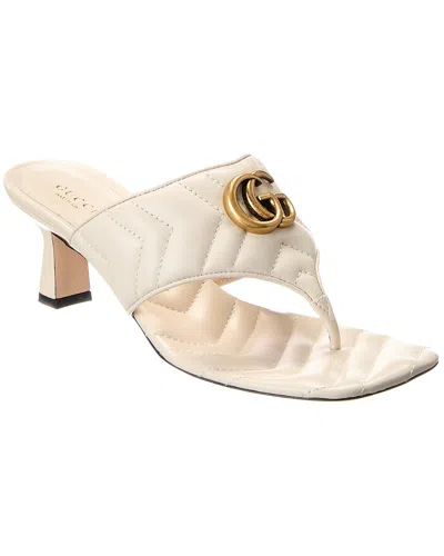 Gucci Double G Thong Leather Sandal